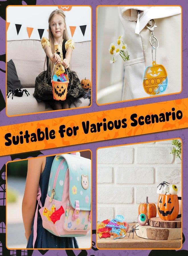 JDSTY Halloween Party Favors for Kids, 24 Pack Halloween Fidget Sensory Pop Toys for Halloween Goodie Bag Stuffers with Keychain for Kids Boys Girls for Halloween Treat Bags Gifts Stress Relief - Image 4